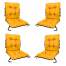 Set 4 Perne sezut/spatar pentru scaun de gradina sau balansoar, 50x50x55 cm, culoare galben