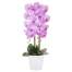 Aranjament Floral Orhidee Artificiala in Ghiveci cu 2 Tulpini, Aspect Natural, inaltime 70 cm, Culoare Violet
