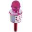 Microfon Bluetooth 4.0 Wireless pentru Karaoke cu Difuzor Incoroprat,  cardSD, AUX, 1200 mAh, Roz