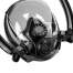 Masca Full Face pentru Snorkeling, Anti-Fog, cu 2 tuburi, suport GoPro, Marimea S/M, negru