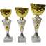 Set 3 Cupe Sportive de inaltimi diferite, din metal, culoare auriu/argintiu