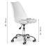 Scaun de birou rotativ, inaltime reglabila, cu perna pentru sezut, culoare alb