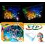 Tabla magnetica pentru desen 3D cu iluminare LED, ochelari, 15 sabloane desen, multicolor