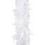 Ghirlanda artificiala, beteala decorativa din pene pentru Craciun, lungime 6m, alb