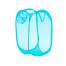 Cos de rufe pliabil din tesatura, cadru otel, 27x27x45 cm, albastru