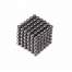 Joc Puzzle Antistres NeoCube cu Bile Magnetice, Diametru Bile 5mm, 216 Piese, Negru