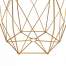 Masuta de cafea hexagonala din MDF cu cadru metalic, inaltime 38.5 cm, capacitate 8kg, natur/auriu