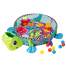 Tarc de joaca pentru copii tip piscina, model Broscuta, cu 30 bile multicolor, 100x68x50cm, verde