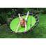 Leagan Balansoar rotund tip cuib pentru curte, gradina sau terasa, capacitate 150kg, diametru 120cm, culoare verde