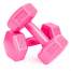 Set 2 Gantere pentru fitness sau antrenament, din cauciuc, 2x2 kg, culoare roz