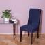 Husa elastica universala pentru scaun dining/bucatarie, din spandex, culoare bleumarin