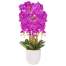 Aranjament Floral Orhidee Artificiala in Ghiveci cu 8 Tulpini, Aspect Natural, inaltime 83 cm, Culoare Roz