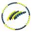 Cerc fitness Hula Hoop demontabil cu 80 bile de masaj, diametru 110cm, galben/negru