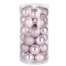 Set 30 globuri decorative pentru brad de Craciun, din plastic, diametru 3cm, culoare rose