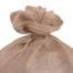 Sac de Mos Craciun pentru cadouri, material textil, 100x60 cm, maro