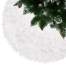 Brad de Craciun Artificial Verde Natural Atlanta Lux 200 cm, cu Suport si Covor rotund imitatie blana, diametru 150 cm, prindere Velcro, alb