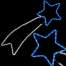 Decoratiune Luminoasa Led tip forma de Cometa, 72 leduri, 106x37, 220v, alb/albastru