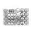 Set Globuri de Craciun cu Varf de Brad model Stea, 100 piese, argintiu