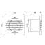 Ventilator axial de perete, Horoz-120, debit 120 m3/h, diametru 120 mm, 15 W FMG-500.000.120