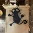 Decoratiune perete Krodesign Scared Cat, negru, 35 cm FMG-KRO-1034