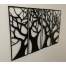 Set 4 decoratiuni metalice, de perete Krodesign 4 Panel Tree, Inaltime 76 cm, negru FMG-KRO-1029