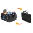Organizator auto multifunctional pentru portbagaj cu 3 camere, impermeabil, cu manere, 52x39x25cm, culoare negru