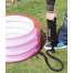 Pompa de aer manuala Bestway, pentru piscina si obiecte gonflabile, cu furtun si 3 adaptori, 30cm, Negru