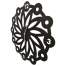 Ceas de perete metalic Krodesign Daisy, diametru 50 cm, negru FMG-KRO-1012