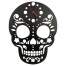 Ceas de perete metalic Krodesign Skull, diametru 45 cm, negru FMG-KRO-1011