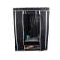 Dulap Haine Portabil cu 10 Rafturi si Suport Umerase, Material Textil, 162x125x42 cm, culoare Negru