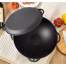 Oala de fonta tip wok, cu capac, 3 in 1, 32x14 cm, Perfect Home  MART-12411
