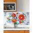 Panou decorativ, PVC, model portocale, alb si portocaliu, 96x48.5 cm MART-PVC0027