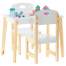Set masa cu 2 scaune, pentru copii, lemn, MDF, alb, 60x40x46 cm, Daisy MART-PHO4645