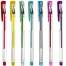 Pixuri cu gel, multicolor, metalice, sclipici, fluorescente, set 140 buc, Malatec MART-00016708-IS