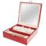 Cutie pentru bijuterii, cu oglinda, rosu, 25.5x25.5x9 cm MART-00008891-IS