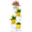 Suport pentru ghivece flori, Alb, dimensiune 50x22x105 cm, picioare reglabile FMG-VMD-1064