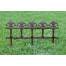 Gard de gradina decorativ, din plastic, maro inchis, set 6 buc, 3.72 m x 34 cm MART-IPLB-R222