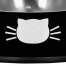 Castron, bol, pentru caine, pisica, rotund, inox, negru, 12 cm MART-PA0194
