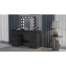 Masa de toaleta/machiaj, Artool, Vanessa, negru, cu oglinda si LED-uri, 130x43x143 cm MART-138994