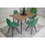 Set 4 scaune stil scandinav, Artool, Osaka, PP, lemn, verde si negru, 46x54x81 cm MART-3594_1S
