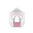 Cort de joaca pentru copii, cu perdele, roz si gri, 123x123x140 cm, Kruzzel MART-00008772-IS