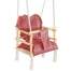 Leagan pentru copii, lemn, perna inima roz, 33.4x34.5x25 cm, Springos MART-HS05