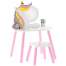 Masuta de toaleta unicorn, pentru copii, alb/roz, 60x40x44/80 cm, Chomik MART-PHO4621