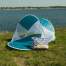 Cort plaja, Trizand, cu protectie UV, husa, albastru si alb, 190x120x90 cm MART-00020974-IS