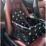 Scaun auto pentru caine/pisica, Mufart, textil, cu buzunar si centura, negru, 40x37x44 cm MART-15304