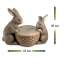 Decoratiune gradina, ceramica, 2 iepuri cu cos, 42x21x30 cm MART-8090624