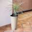 Ghiveci decorativ de flori, rotund inalt, 25x47.6 cm, cafeniu, imitatie ratan, Rato MART-255313