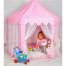 Cort de joaca pentru copii, hexagonal, cu perdele, roz, 135x135x140 cm MART-00006104-IS