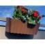 Jardiniera decorativa, suport plastic, maro, 4.9 L, 38.3x21.2x13 cm, Boardee Hook MART-DDECZ400-R222