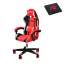 Scaun de gaming, cu perna lombara, rosu si negru, 65x67x112 cm + mousepad cadou, Aragon MART-CM-439894